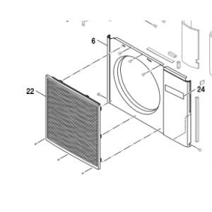 017C. Fläktgaller Bosch Compress 5000/7000 och PHR-N