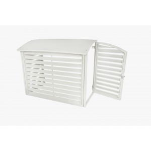 Värmepumpsskydd till utomhusdel - Vit plåt