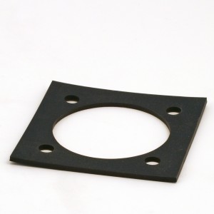 Gummipackning med rund utskärning