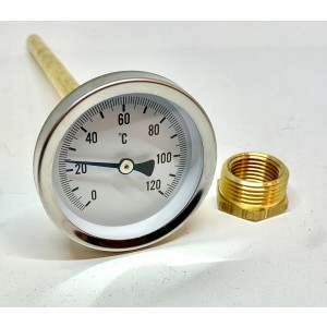 Termometer 0-120°C 3/4