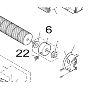 022A. Kabel till fläktmotor till Nordic Inverter FRN/GRN