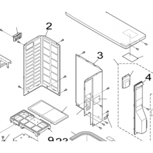 003B. Höger plåt till utedel Nordic Inverter FRN/GRN