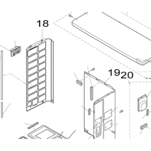 025C. Vänster sidopanel till utedel Nordic Inverter/Bosch Compress 5000