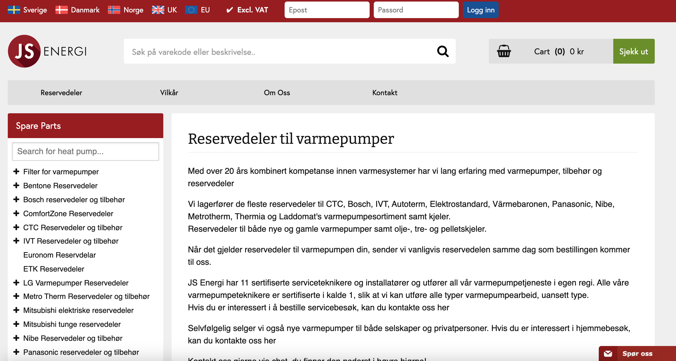 JS Energi öppnar Norsk e-handel