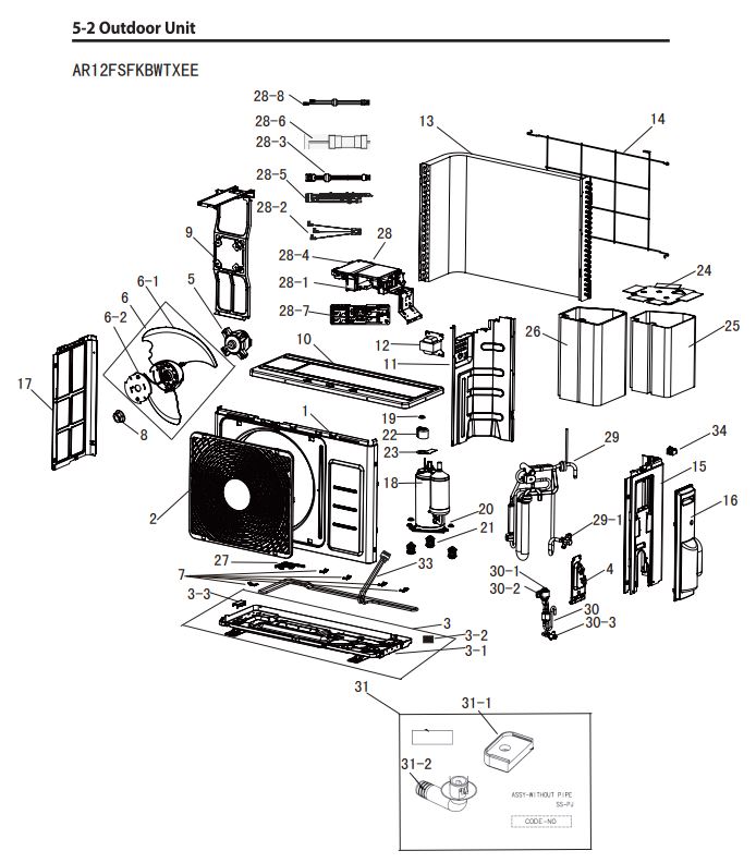 Sprängskiss Outdoor AR12FSFKBWTN
